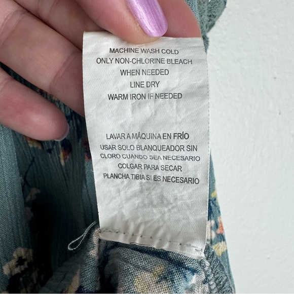 Mason & Belle Stitch Fix XL Lace Boho camisole shirt floral teal sleeveless - Picture 5 of 5